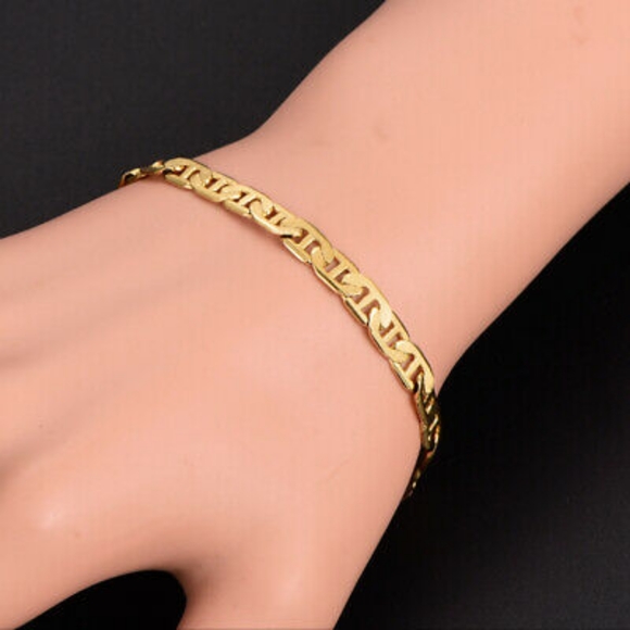 18kt Gold Filled Chain Link Design Bracelet - Picture 6 of 8